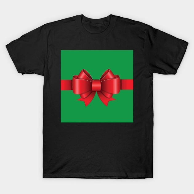 Bow, Present, Gift Wrap, Ribbon T-Shirt by xcsdesign